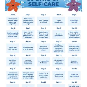 Front of the Winter Break Self-Care calendar pdf