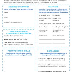 Front of the Winter Break Wellness Plan pdf